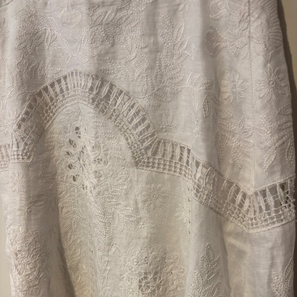 Polo Ralph Lauren White Eyelet Maxi Skirt, Sz 8 , 100%cotton - Picture 2 of 5